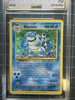 AGS GEM-MT 10 Blastoise 003/034 Holo 2023 Pokemon TCG - Image 2