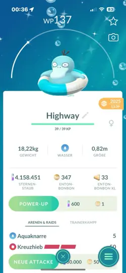 Pokemon Go Shiny Enton Schwimmring / Psyduck with swimming ring - Image 1