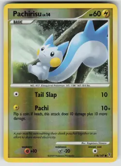 Pachirisu 118/147 Common Supreme Victors Pokemon Reverse Holo Lightly Played - Image 1
