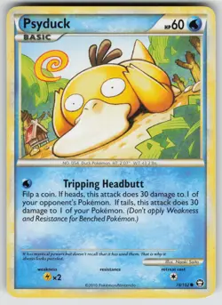 Psyduck 74/102 Common HGSS Triumphant Pokemon Moderately Played - Image 1