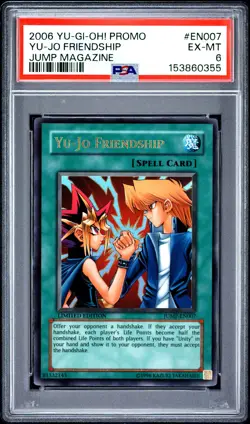 2006 YU-GI-OH! PROMO JUMP MAGAZINE #EN007 YU-JO FRIENDSHIP PSA 6 - Image 1