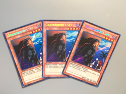 yugioh 3X Gravekeeper's Spy LCJW-EN255 1st Ed Secret Rare Near Mint Play Set - Image 1