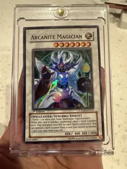 Konami Yu-Gi-Oh! Arcanite Magician Super Rare Synchro Effect Crimson Crisis 1st… - Image 1