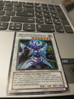 Yugioh! Arcanite Magician CRMS Super Rare 1st Ed Very Nm - Image 1