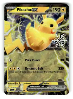 Pikachu ex (Holiday Calendar) Double Rare 063/193 Miscellaneous Cards & Products - Image 1