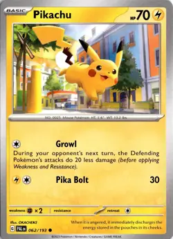 Pikachu 062/193 SV02: Paldea Evolved Pokemon Card TCG - Image 1