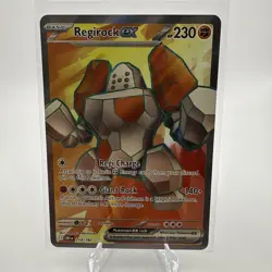 Pokemon TCG Regirock EX Full Art Ultra Rare Holo Card 214/182 Destined Rivals - Image 1