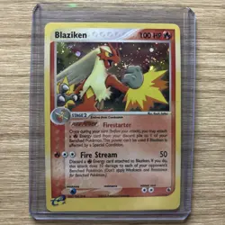 Blaziken 3/109 Holo Rare Card Ruby and Sapphire EX Pokemon TCG 2003 NM - Image 1