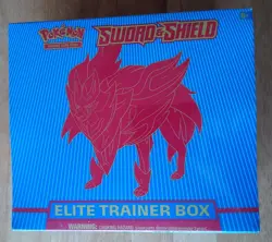 Pokemon Trading Card Game Sword & Shield Zamazenta Elite Trainer Box CIB - Image 1