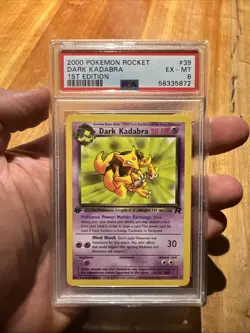 POKEMON 2000 Rocket DARK KADABRA 1st Edition #39 PSA 6 - Image 1