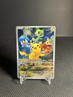 Pokemon TCG Pikachu 027 Sv: Scarlet & Violet Promo Cards Holo NM - Image 1