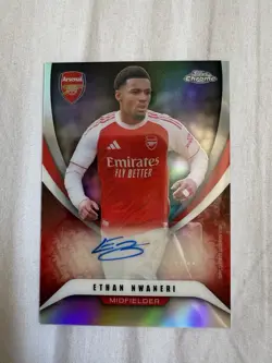 Ethan Nwaneri Auto 2025/26 Topps Chrome Arsenal - Autograph Card - Image 1