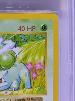 Bulbasaur 44/102 Shadowless Base Set - Pokemon Card WOTC LP - Graded KOBA 5.5 - Image 3