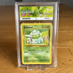 Bulbasaur 44/102 1999 Base Set ACE 7 (Near Mint) Graded Pokemon Card - Image 1