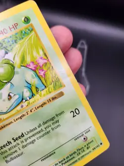 BULBASAUR 1ST EDITION SHADOWLESS POKEMON CARD BASE SET 44/102 TCG RARE - Image 3