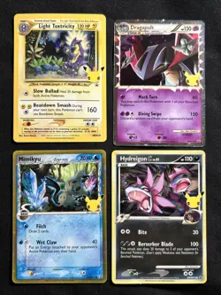 POKEMON Celebrations SWSH Black Star Promo 4 Card Lot Mimikyu SWSH136 Dragapult - Image 1