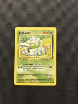 Bulbasaur 44/102 | Base Set | Non Holo Pokemon Card NM - Image 1
