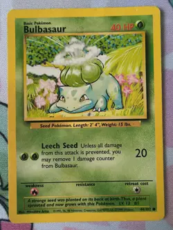 Pokemon Card TCG - Bulbasaur #6 - 44/102 - Base Set - Image 1