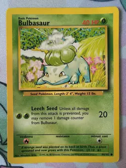 Pokemon Card TCG - Bulbasaur #5 - 44/102 - Base Set - Image 1