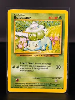 Bulbasaur - 44/102 - Common - Base Set - Pokemon Card - MP - 21 - - Image 1