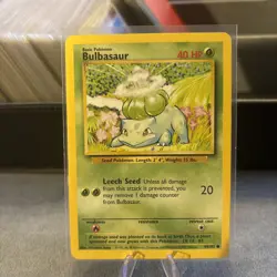 Pokemon TCG Bulbasaur Base Set, Card 44/102, Regular LP Condition - Image 1
