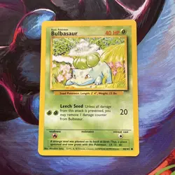 Pokemon TCG Bulbasaur Base Set Card 44/102 Regular Common Excellent Condition - Image 1