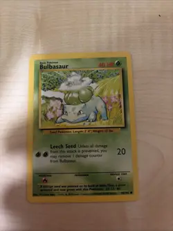 Pokemon Bulbasaur Base Set 44/102 Vintage Common WOTC Card - Image 3