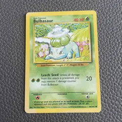 Bulbasaur 44/102 Shadowless Base Set Pokemon THC card - Image 1