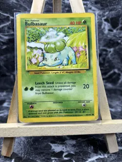 Pokemon TCG Bulbasaur Base Set, Card 44/102, Regular MP/HP - Image 1