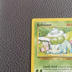 Bulbasaur 44/102 Shadowless Base Set Pokemon TCG card * - Image 3