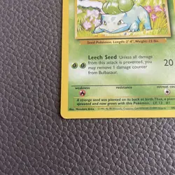Bulbasaur 44/102 Shadowless Base Set Pokemon TCG card * - Image 5