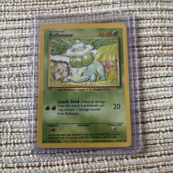 Pokemon TCG Base Set Bulbasaur Card 44/102 LP - MP - Image 1