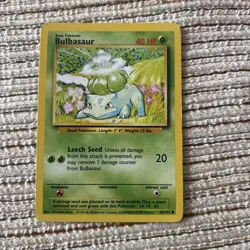 Pokemon TCG Base Set Bulbasaur Card 44/102 LP - MP - Image 2