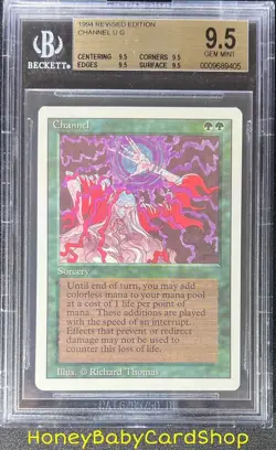 MTG 3rd Edition Revised 1994 Channel BGS 9.5Q (TRUE QUAD) GEM MINT 93/94 - Image 1
