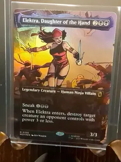 Elektra, Daughter of the Hand (Borderless) (0326) Marvel Super Heroes Foil NM - Image 3