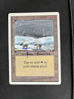 MTG Magic - Unlimited Plains - Altered and Signed by Jesper Myrfors - Image 1