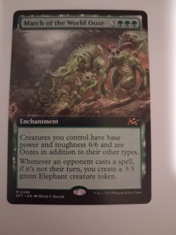 March of the World Ooze Extended Art NM/M MTG Aetherdrift Magic the Gathering - Image 1