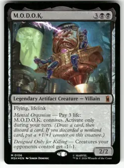 M.O.D.O.K. (FOIL) 106 Mythic Marvel Super Heroes Magic: The Gathering Near Mint - Image 1