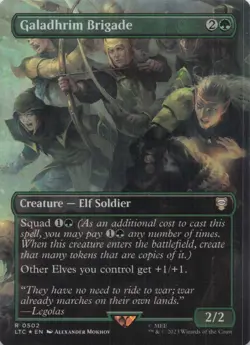 Galadhrim Brigade (Borderless) Lord of the Rings Rare Foil #502 NM MTG - Image 1