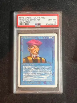 1993 MTG MAGIC THE GATHERING UNLIMITED EDITION PRODIGAL SORCERER PSA 10 GEM MINT - Image 2