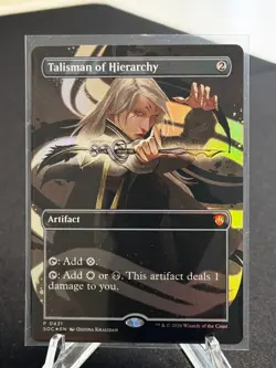 Talisman of Hierarchy P 431 Strixhaven Commander (SOC) Borderless Foil MTG NM - Image 1