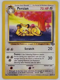 PERSIAN - Jungle Set - 42/64 - Uncommon - Pokemon Card - Unlimited Edition - MP - Image 1