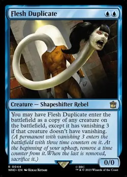 Flesh Duplicate 0044 Non Foil Rare Doctor Who Commander MTG Near Mint - Image 1