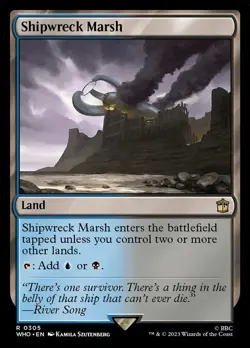 Shipwreck Marsh 0305 Non Foil Rare Doctor Who Commander MTG Near Mint - Image 1