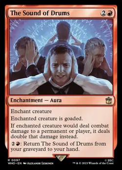 The Sound of Drums 0097 Non Foil Rare Doctor Who Commander MTG Near Mint - Image 1