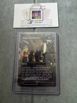 Tempt with Discovery BORDERLESS UNCOMMON Lord of the Rings LTC MTG Magic - Image 1