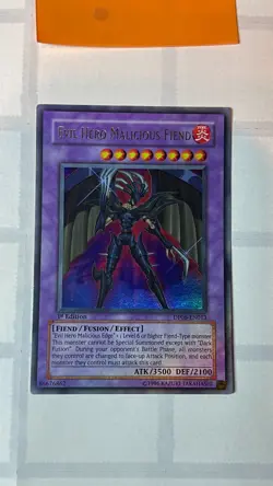 DP06-EN013 Evil Hero Malicious Fiend Ultra Rare 1st Edition NM Yugioh Card - Image 1