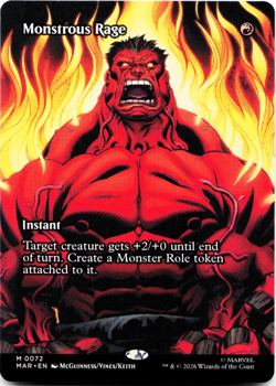 Monstrous Rage (Borderless) - [Marvel Universe Eternal-Legal] MAR Magic MTG 🔥 - Image 1