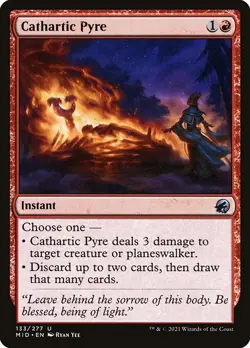 MTG Cathartic Pyre [MID] #133 FOIL en - Image 1