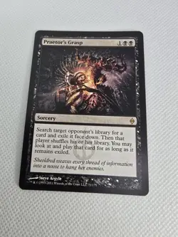 Wizards Praetor's Grasp New Phyrexia Sorcery Black Rare 71 Regular MTG - Image 1